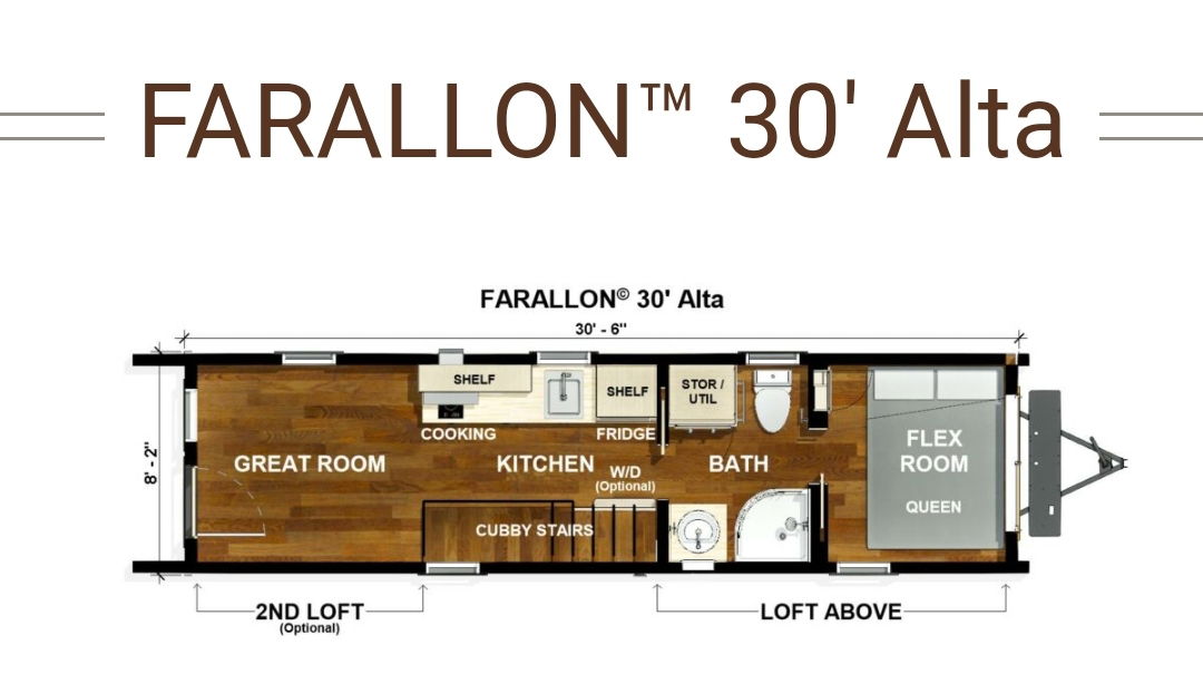 Tumbleweed Tiny Homes 30" Farallon Home For Sale - 2 bed, 1 bath, 249 sqft in Fruita, Colorado