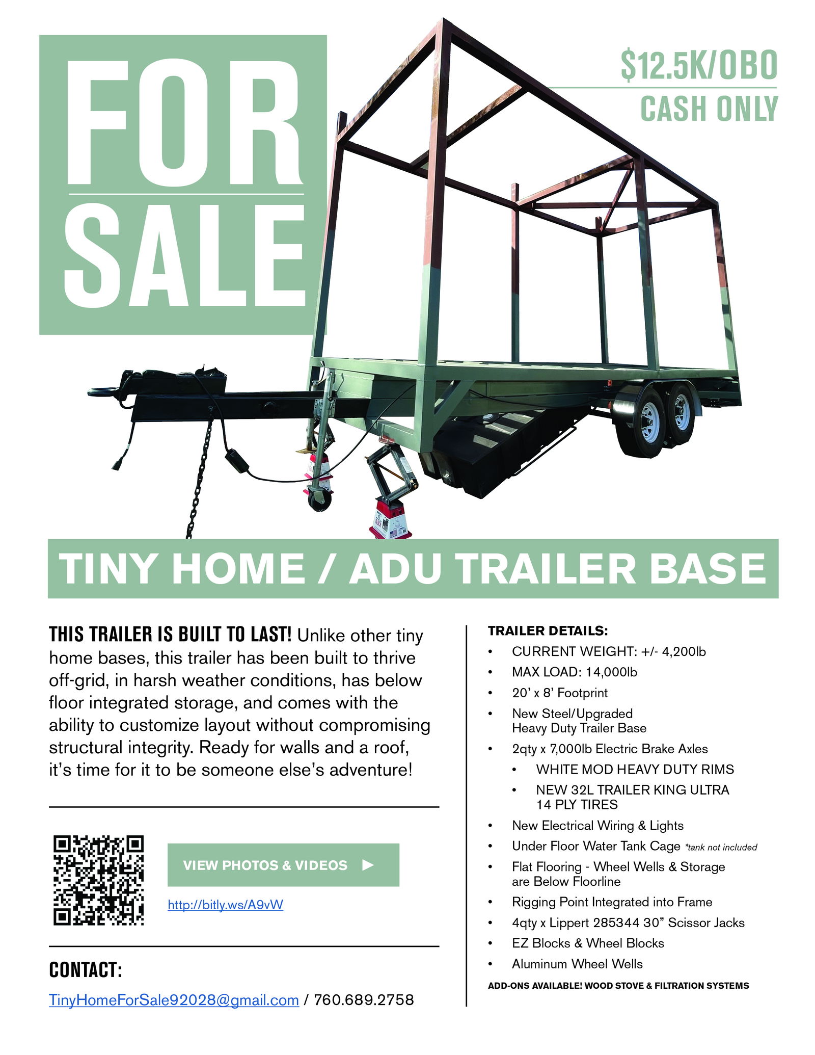 Off-Grid-er SoCal Tiny Home / ADU Base Trailer - 0 bed, 0 bath, 160 sqft in Fallbrook, California